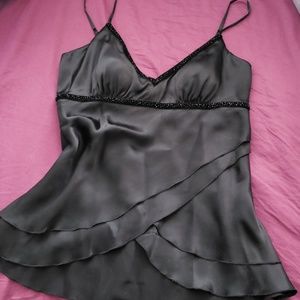 Tank w/ velvet beaded trim